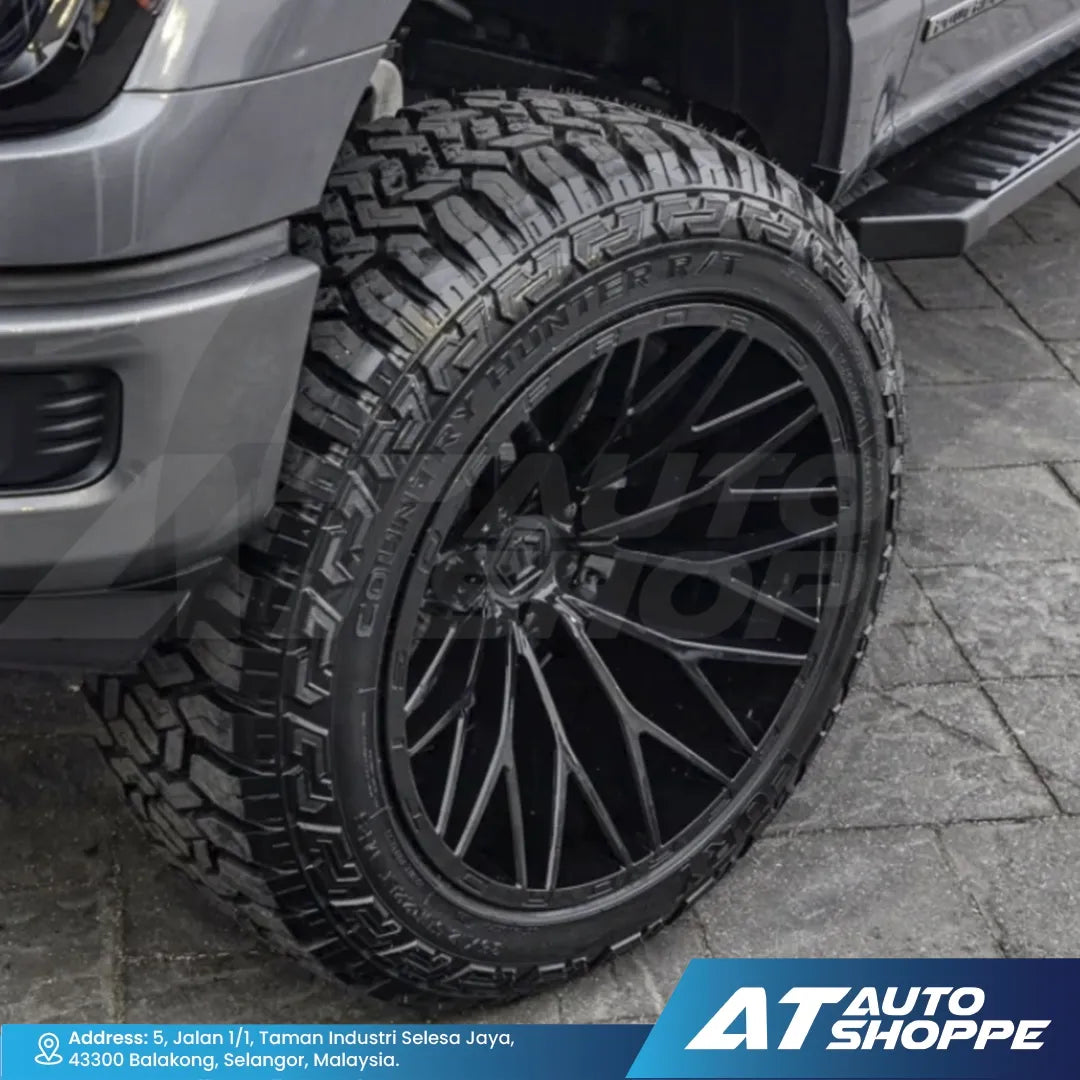 TIS 566B Gloss Black 20x10 ET-24 6x139.7 (1 Piece)