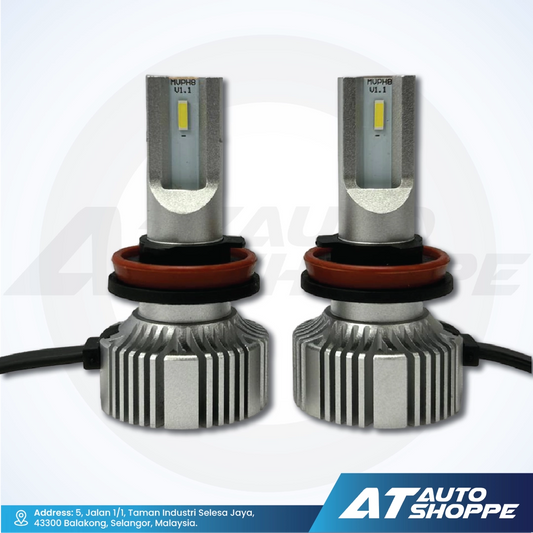 ATP LED Headlamp LED Pure White 6000K - 6500K (H7) Light Bulb (1 Pair)