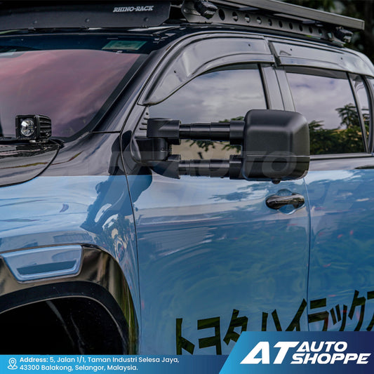 Clearview Compact Towing Mirrors for Toyota Hilux Revo Rocco Rogue (2015 - Current)