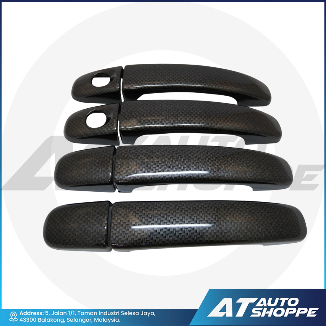 Door Handle Cover Guard Carbon Fiber For Ford Ranger T6 T7 T8 2012-2021 (Made in Thailand)