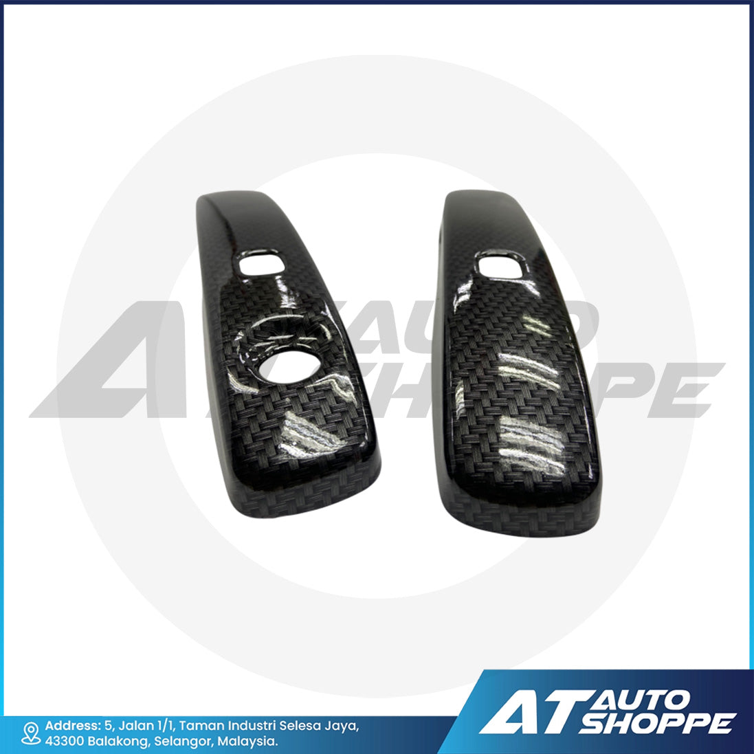 Door Handle Cover Guard Carbon Fiber For Ford Ranger Next Gen 2023 T9 XLT XLT+ Wildtrak Raptor (Made in Thailand)