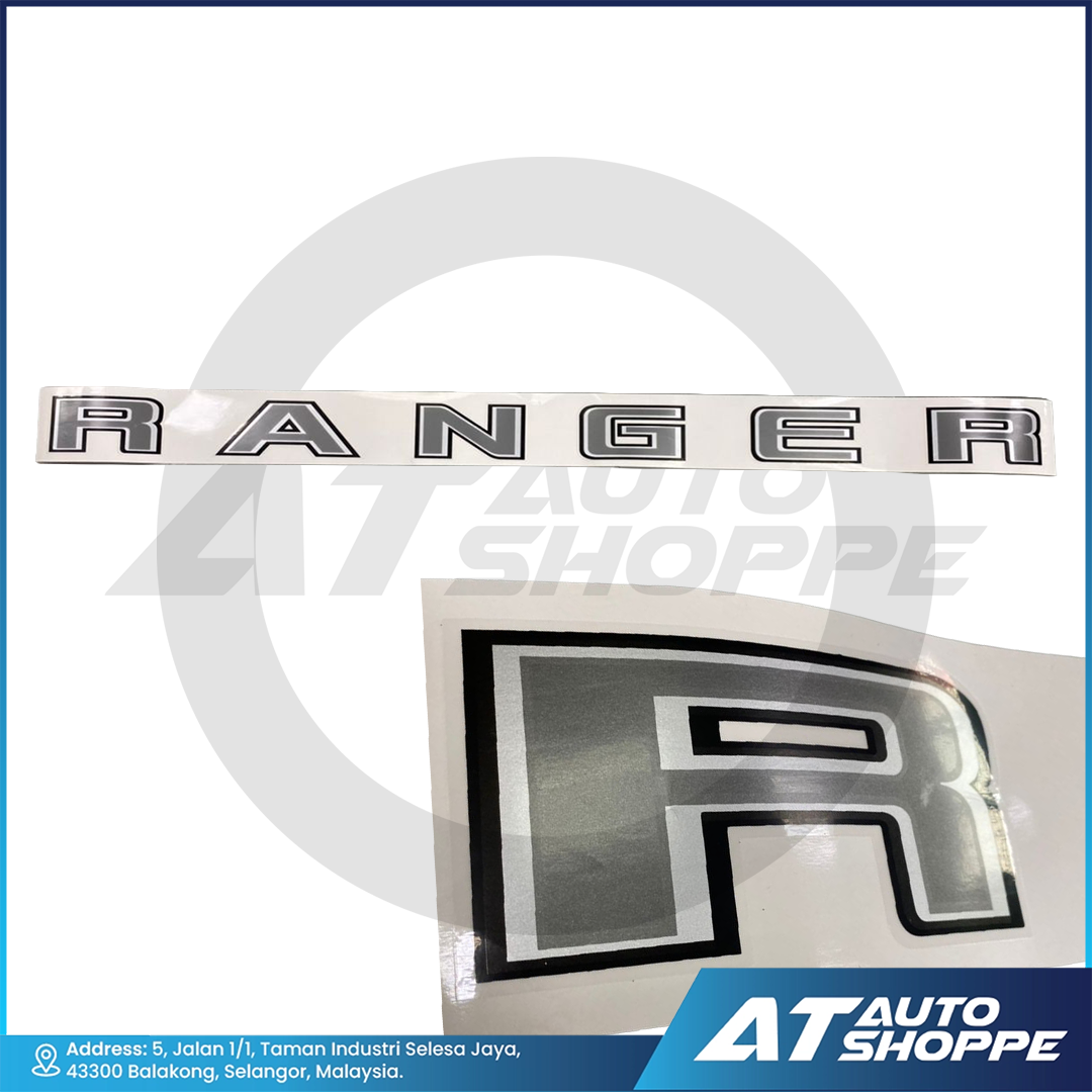 Ford Ranger T6 T7 T8 Tailgate Emblem Wording Vinyl Sticker
