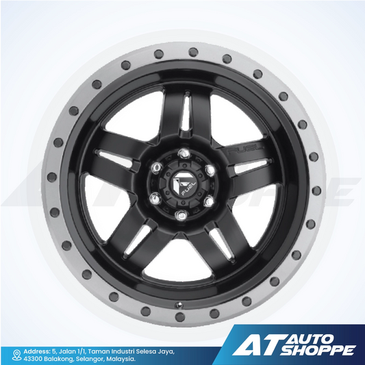 Fuel Off Road Anza-Matte Black/Anthracite Lock Ring 16x8 ET1 6x139.7 (1 Piece)