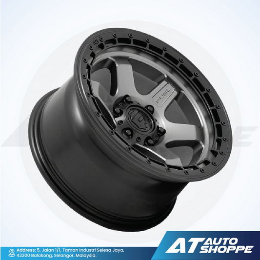 Fuel Off Road Block-Matte Anthracite/Black Ring 17x9 ET1 6x139.7 (1 Piece)