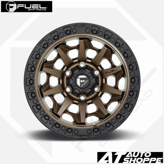 Fuel off-road wheel on a white background with 'Fuel' and 'AT Auto Shoppe' logos.