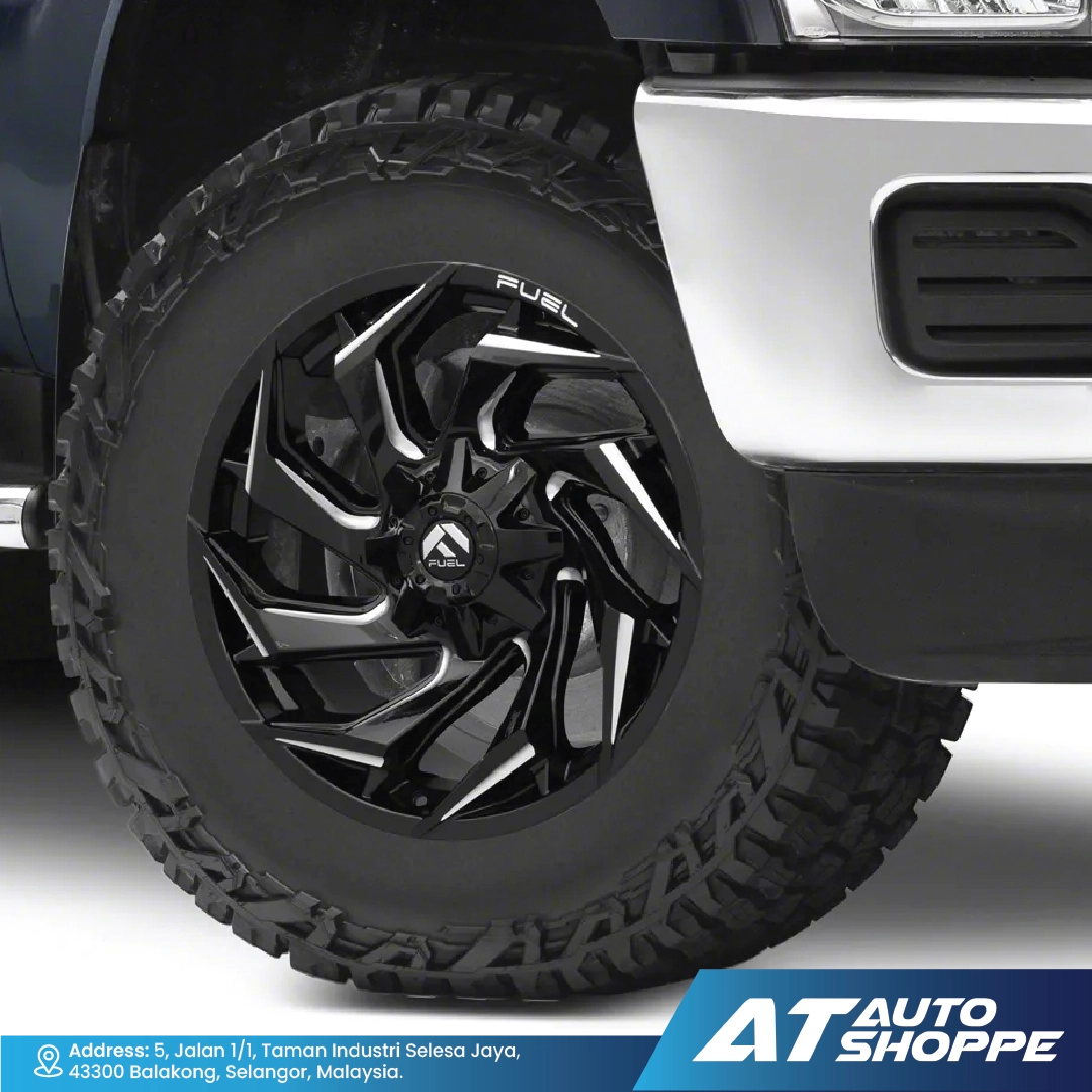 Fuel Off Road Reaction-Gloss Black / Milled 20x10 ET-18 6x139.7 (1 Piece)