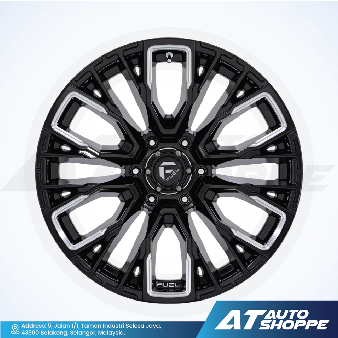 Fuel Off Road Rebar-Gloss Black Milled 17x9 ET1 6x139.7 (1 piece)