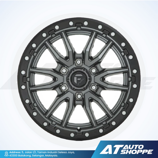 Fuel Off Road Rebel-Gun Metal Black Ring 18x9 ET1 6x139.7 (1 Piece)