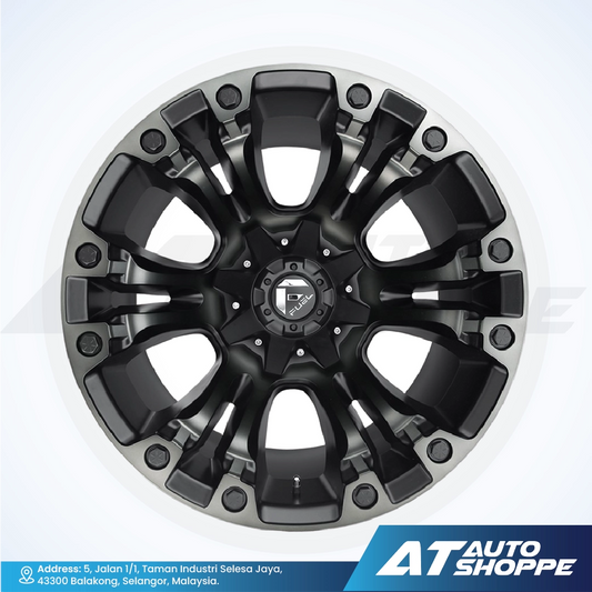 Fuel Off Road Vapor-Black DDT 18x9 ET-12 6x135 6x139.7 (1 piece)