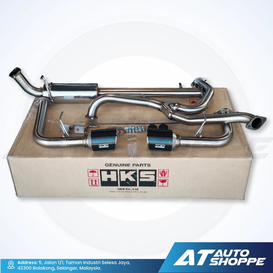 HKS Legamax Dual Exit Carbon Fiber Muffler Exhaust for Ford Ranger Next Gen 2023