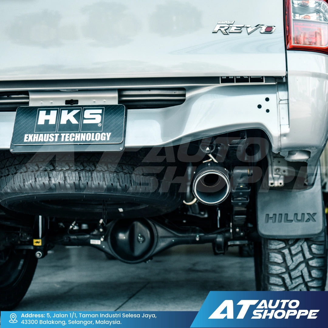 HKS Legamax Single Exit Carbon Fiber Muffler Exhaust for Toyota Hilux Revo (2015-Current)