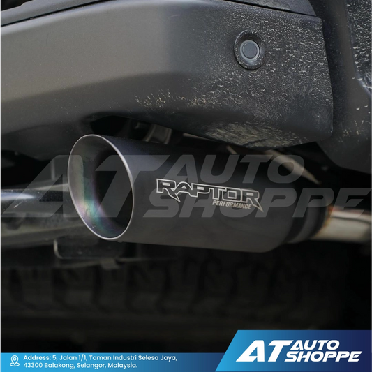 JTC Titanium Exhaust Muffler Dual Exit Black Tip for Ford Raptor Next Gen 3.0 V6 (2022 - Current)