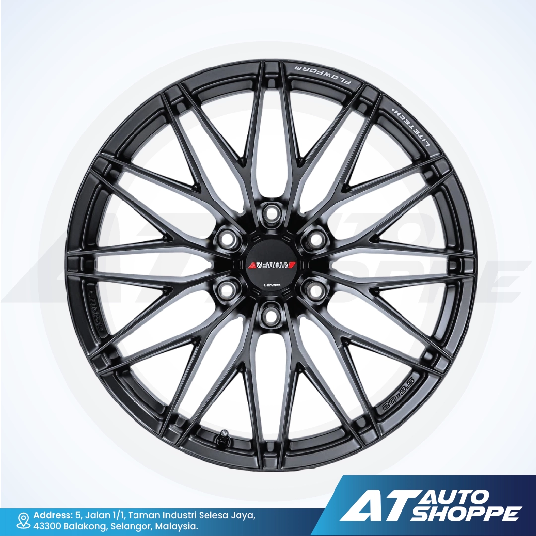 Lenso Venom VT4 Alloy Wheel-Satin Black 20x9.5 ET15 6x139.7 (1 Piece)