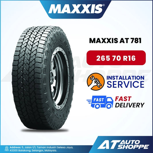 Maxxis RAZR AT-781 All Terrain Tyre 245/70R16 265/70R16 265/65R17 265/60R18 (1 Tire)