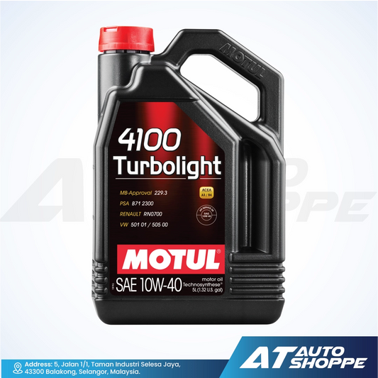 MOTUL 4100 Turbolight 10W40 Semi Synthetic Original (4L)