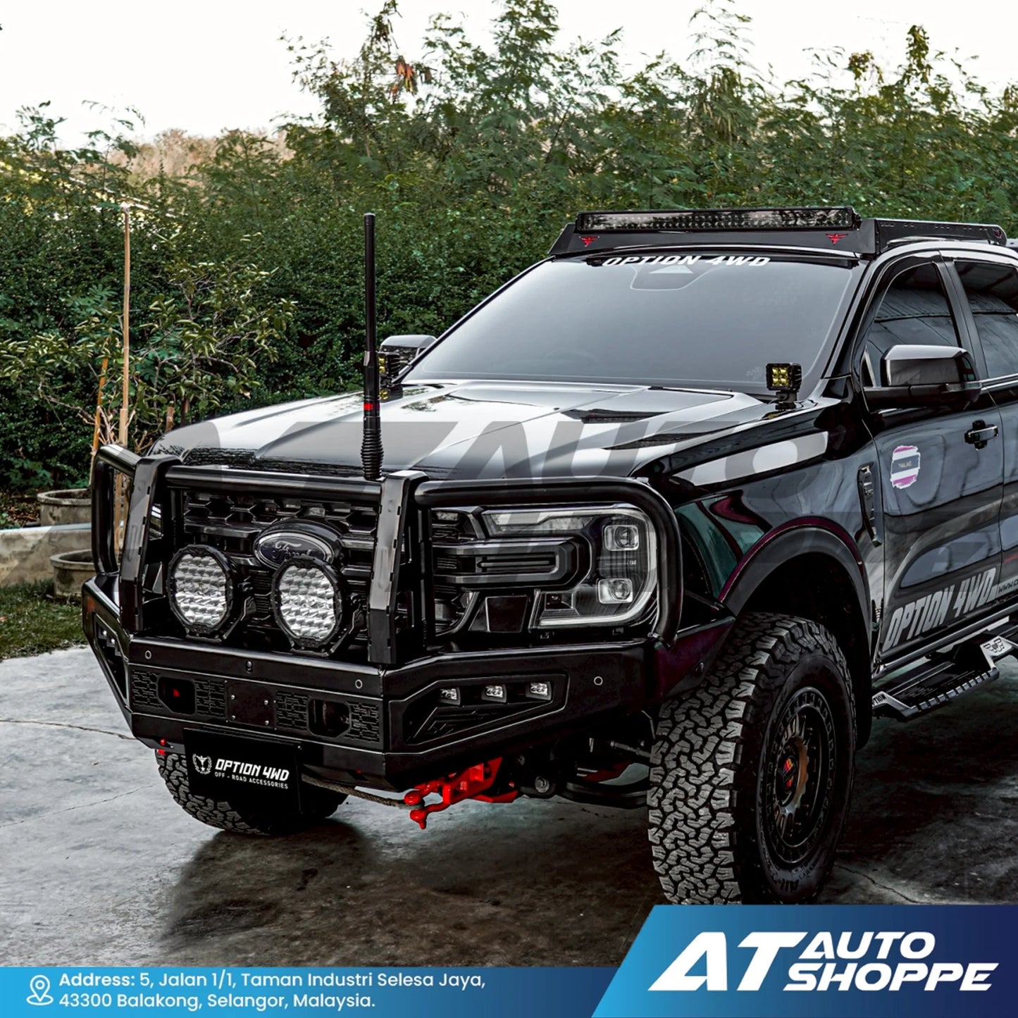 OPTION 4WD Front Bumper Loops Bar Ultra for Ford Ranger Next Gen
