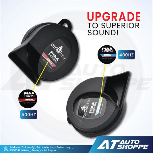 PIAA OTO Style Car Horn 400Hz 500Hz HO-14 12V | Loud Snail Horn for Cars |