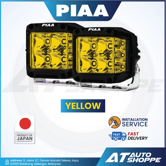 PIAA Quad Edge LED 5600K Cube Light 4” White / Yellow Spotlight (Product of Japan)