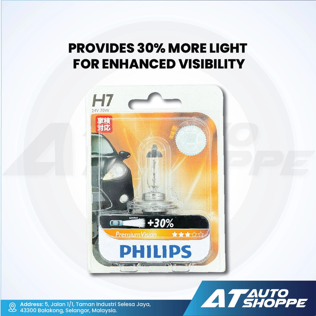 Philips Premium Vision Bulb H7 24V 70W (1 Piece)