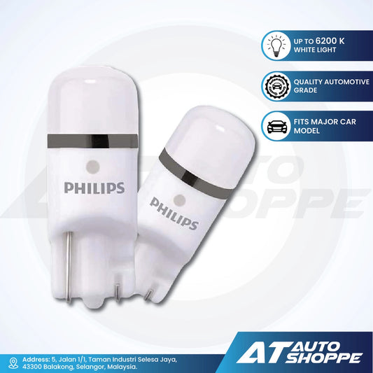 Philips X-treme Ultinon LED Bulbs T10 6200K 50lm (1 pair)