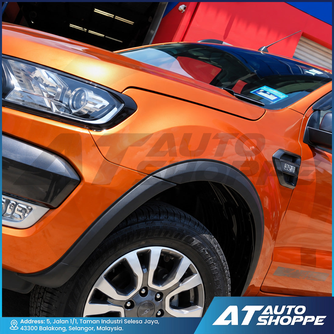 1-Inch Over Fender Flares For Ford Ranger T7 T8 2015-2021