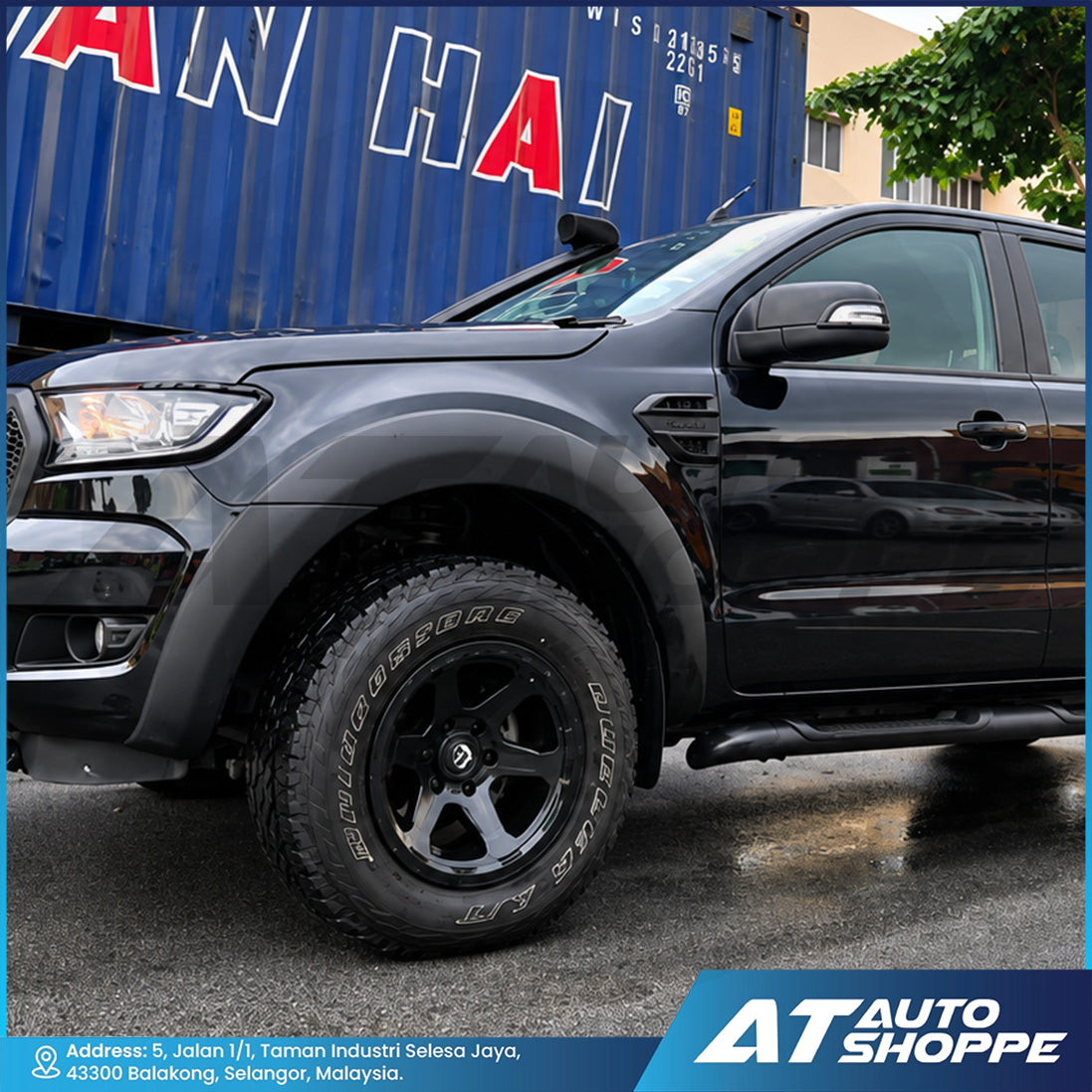 2-Inch Over Fender Flares Matte Black For Ford Ranger T6 FL