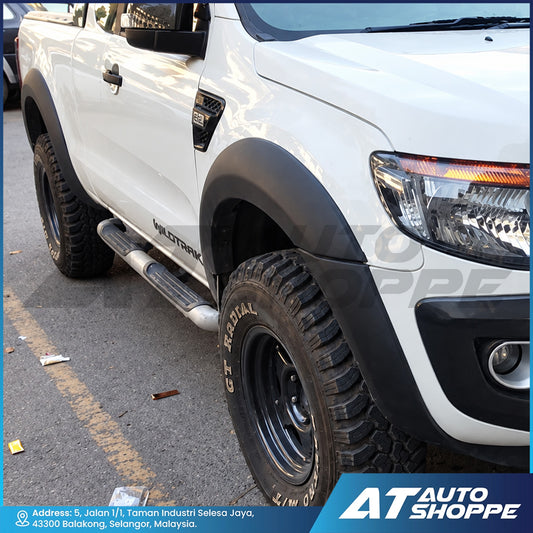2-Inch Over Fender Flares Matte Black for Ford Ranger T6 (2012-2015)