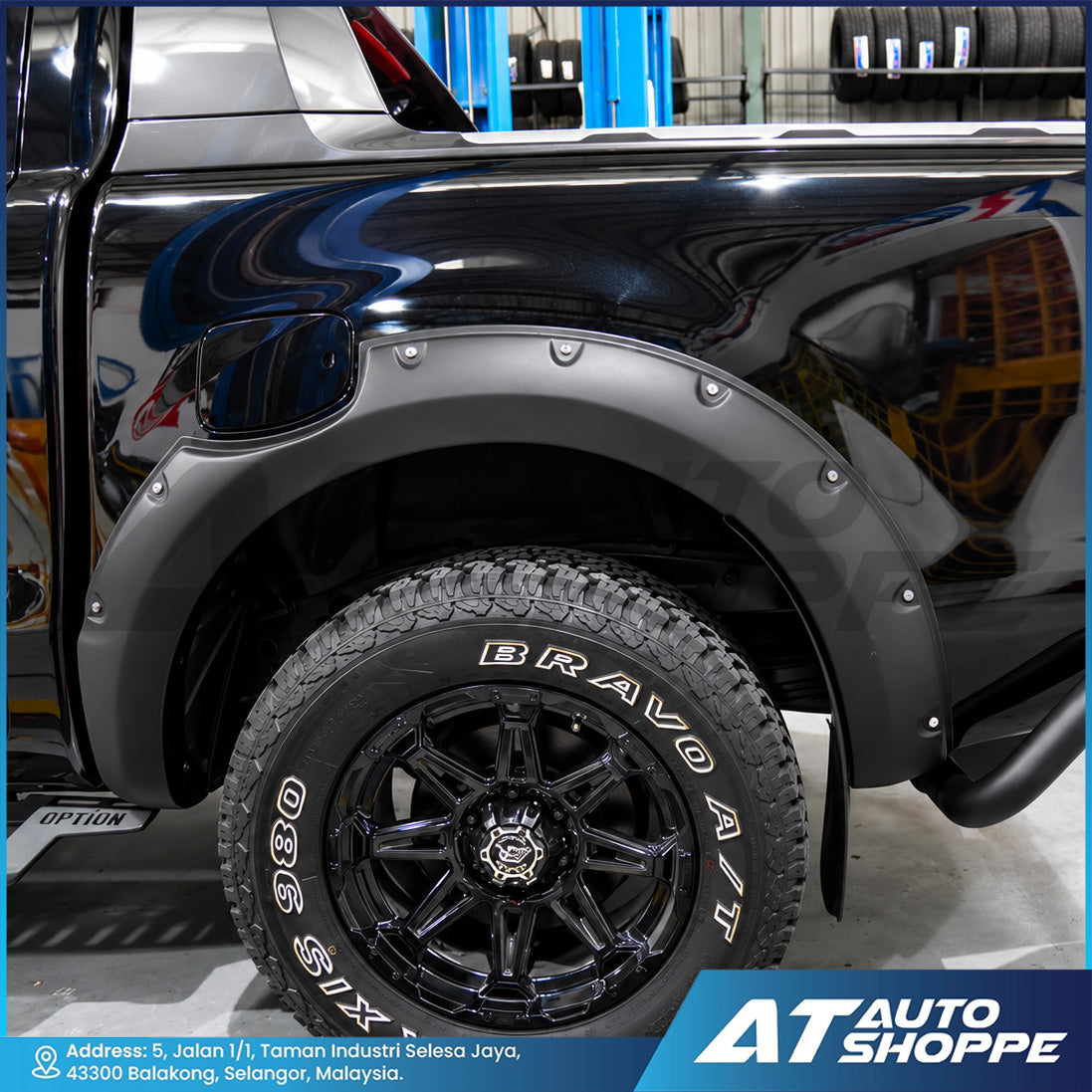 2-Inch Over Fender Flares With Dummy Screws For Ford Ranger T6 T7 T8 2012-2021