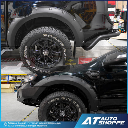 2-Inch Over Fender Flares With Dummy Screws For Ford Ranger T6 T7 T8 2012-2021