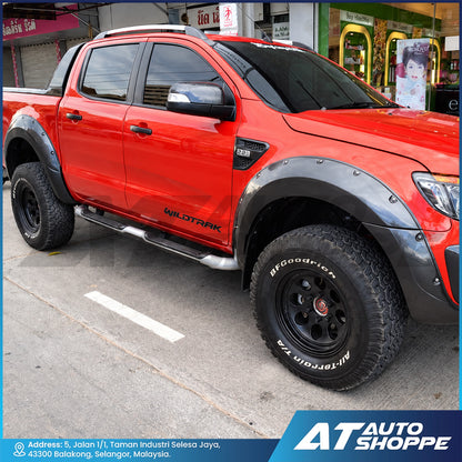 3-Inch Over Fender Flares Matte Black With Dummy Screw For Ford Ranger T6 T7