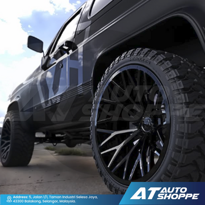 TIS 566B Gloss Black 20x10 ET-24 6x139.7 (1 Piece)