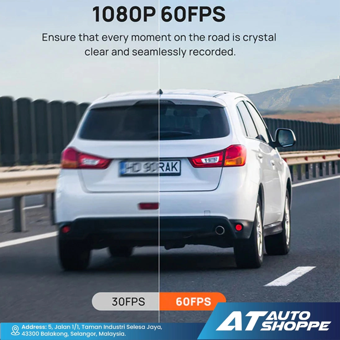 70mai A200 Dash Cam 1080P 60FPS & Dual-Channel Supported