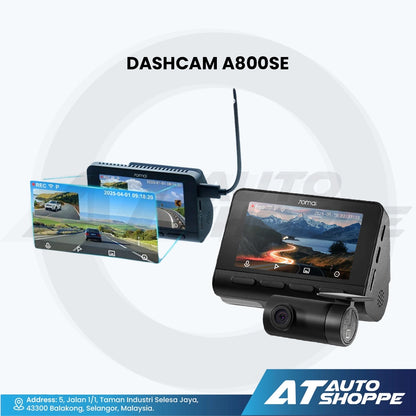 70mai Dash Cam 4K A800SE HDR, Super Night Vision, Emergency Record, Supercapacitor & 24H Surveillance