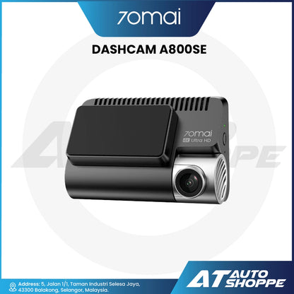 70mai Dash Cam 4K A800SE HDR, Super Night Vision, Emergency Record, Supercapacitor & 24H Surveillance