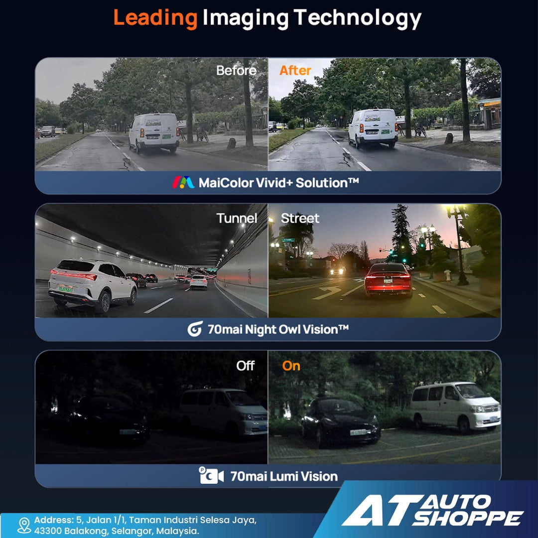 70mai Dash Cam 4K M800 Built-In EMMC, Dual Sony Starvis 2, HDR Recording, 4G LTE