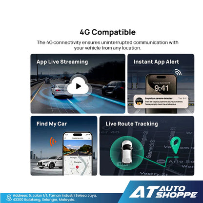 70mai Dash Cam 4K Omni X800 360 Full View with Dual Sony STARVIS 2, AI 2.0 & 4G LTE Supported (128 GB Included)