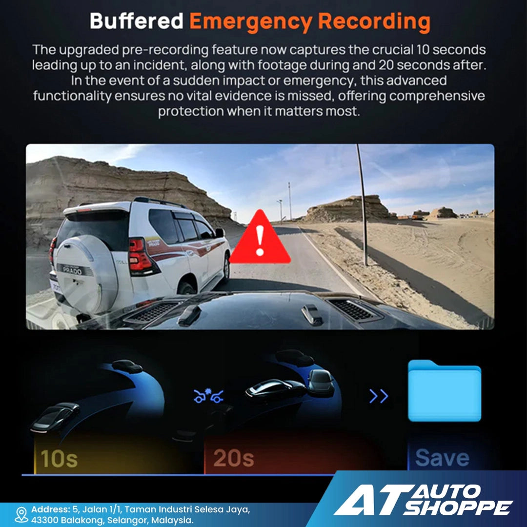 70mai Dash Cam 4K Omni X800 360 Full View with Dual Sony STARVIS 2, AI 2.0 & 4G LTE Supported (128 GB Included)