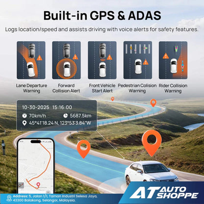 70mai Dash Cam A810S - Sony Starvis 2 IMX678, 4G LTE & Dual HDR Supported