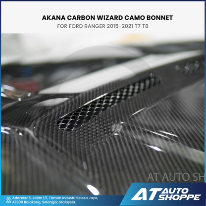AKANA Carbon Wizard Camo Bonnet for Ford Ranger T7 T8