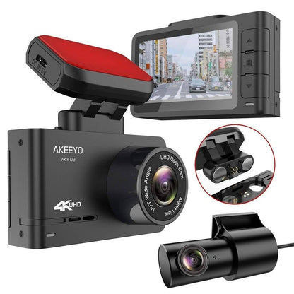 AKEEYO AKY-D9 4K + 2K Dual Dash Cam GPS