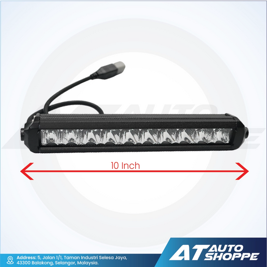 ATP 10 Inch 50W Single Row LED Light Bar White (1 Piece)