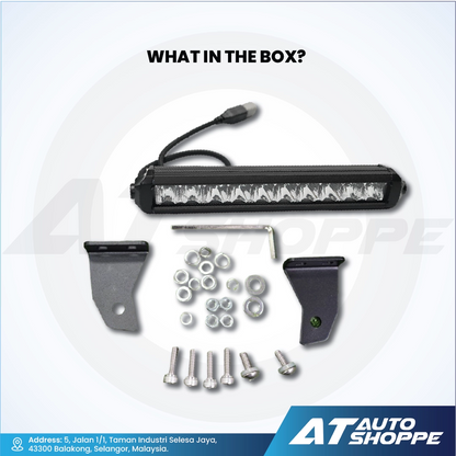ATP 10 Inch 50W Single Row LED Light Bar White (1 Piece)