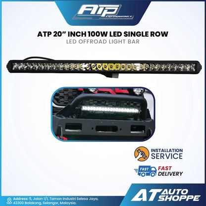 ATP 20 Inch 100W Single Row LED Light Bar White (1 Piece)
