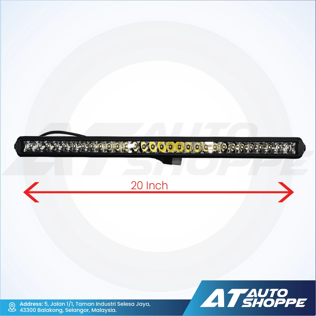ATP 20 Inch 100W Single Row LED Light Bar White (1 Piece)