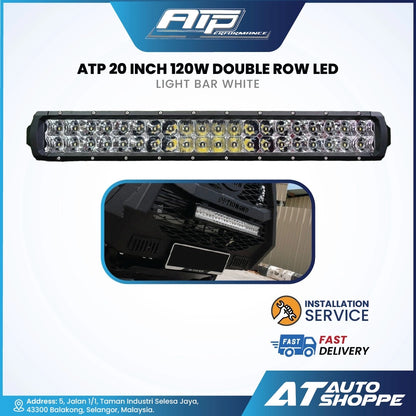 ATP 20 Inch 120W Double Row LED Light Bar White (1 Piece)