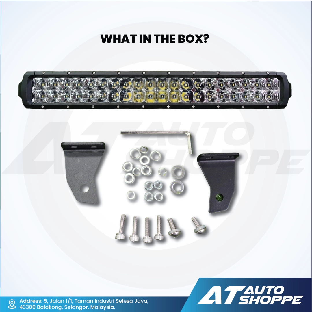 ATP 20 Inch 120W Double Row LED Light Bar White (1 Piece)