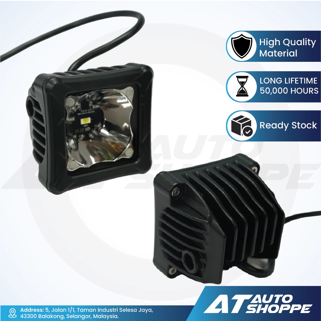 ATP 3-Inch RGB Multi-LED Pod Spotlight - Normal/Flush Mount Work Light