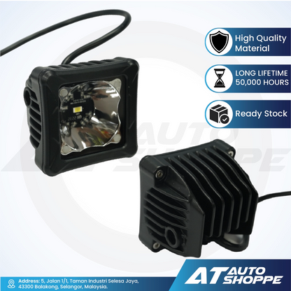 ATP 3-Inch RGB Multi-LED Pod Spotlight - Normal/Flush Mount Work Light
