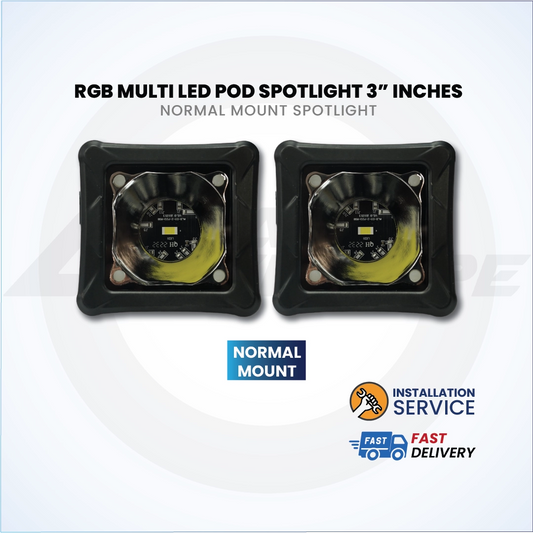 ATP 3-Inch RGB Multi-LED Pod Spotlight - Normal/Flush Mount Work Light