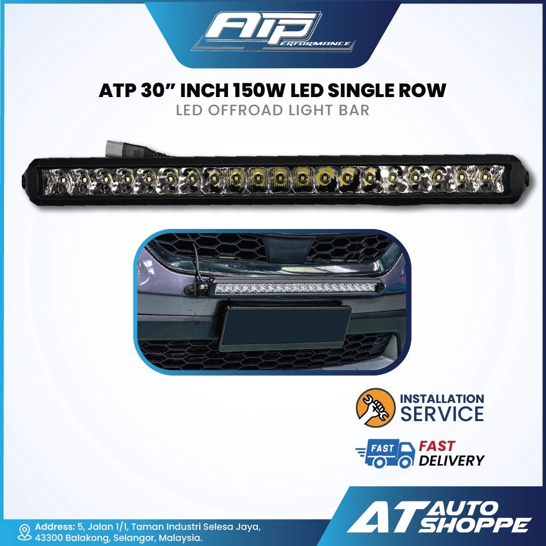ATP 30 Inch 150W Single Row LED Light Bar White (1 Piece)